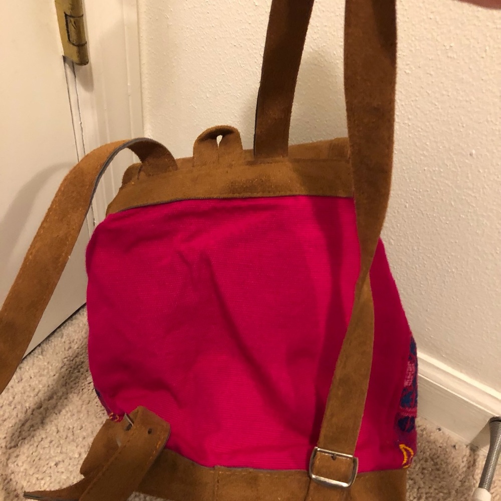 Authentic Handmade Suede Backpack - Picture 3 of 3